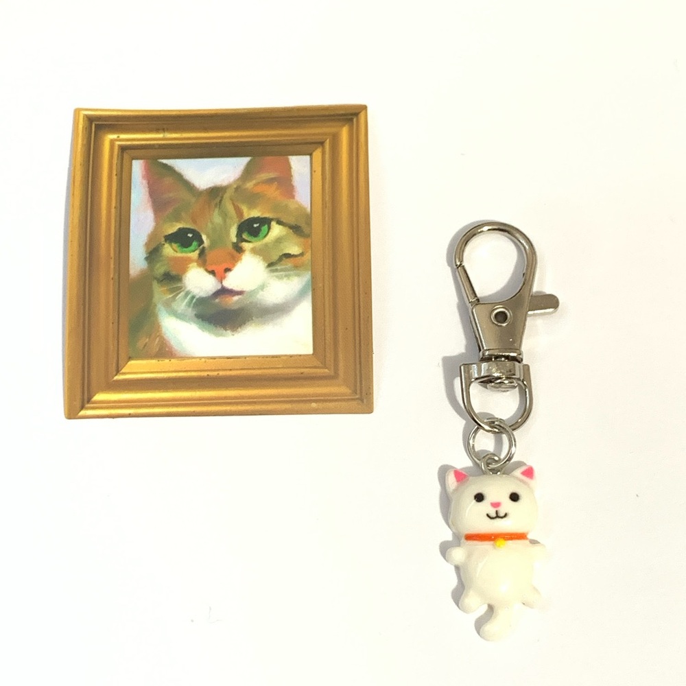 New Cat Keychain and Sticker Set